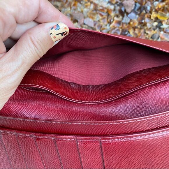 Authentic GUCCI Red Leather Long Slim Double-Sided Wallet w/ COA. Quiet Luxury - Picture 10 of 15